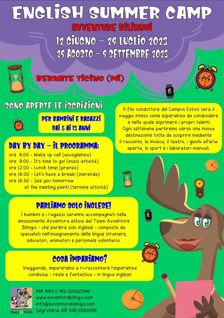 Locandina English Summer Camp 2023